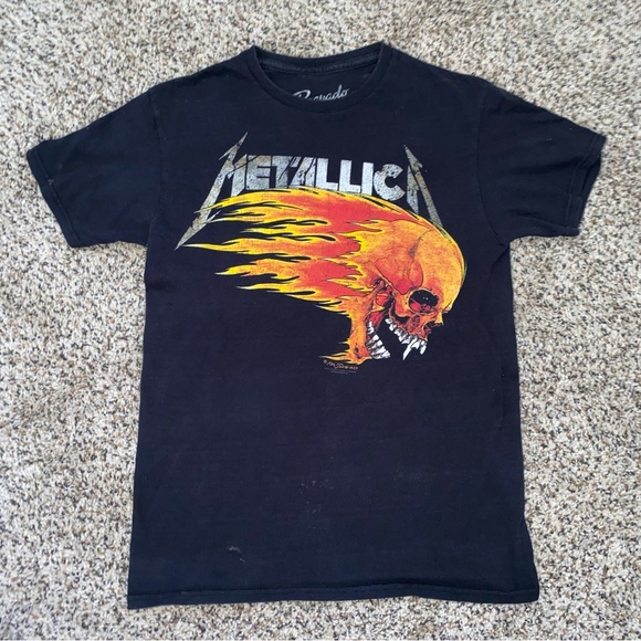 Other - 1994 Metallica Pushead Flaming Skull 90s Tour Y2K Bravado Reprint T Shirt Size S